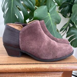 Vionic Womens Marissa Chocolate Ankle Boots Size 8 Medium (B, M)